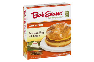 Bob Evans Croissants Sausage, Egg & Cheese Individually Wrapped - 4 CT