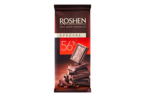 Шоколад 56% чорний Special Roshen м/у 85г