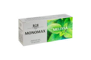 Чай трав'яний з додаванням чаю зеленого байхового дрібного та ароматом лимону Melissa Monomax к/у 25x1.5г