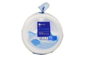 SE Grocers Plates Foam Deep Dish 3 Compartment - 20 CT