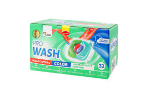 Средство для стирки в капсулах Allin1 Color Pro Wash 32х21г