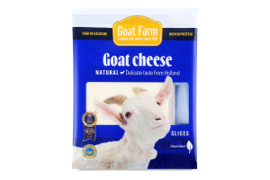 Сыр 50% козий полутвердый сычужный нарезанный Голландский Natural Goat Farm м/у 100г