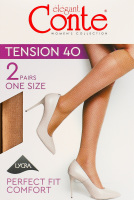 Получулки женские Conte elegant Tension 40den 23-25 natural 2пары