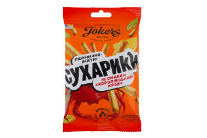 Сухарики пшенично-ржаные Королевский краб Jokers м/у 60г