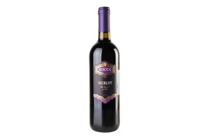 Вино 0.75л 12.5% красное полусухое Мерло Rocca бут