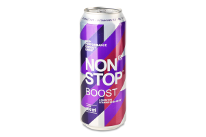 Напій енергетичний безалкогольний сильногазований Boost Non Stop з/б 500мл