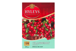 Чай черный цейлонский байховый цельнолистовой с добавлением растительного сырья Клюква Hyleys к/у 100г