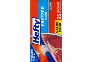 Hefty Freezer Slider Quart Slider Bags Value Pack - 35 CT