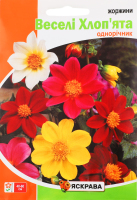 Насіння Квіти Жоржини Веселі хлоп"ята 2г Яскрава