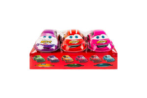 Машинка пластиковая для девочки и мальчика с конфетами и сюрпризом Lucky car Wooow п/у 40г в ассорт