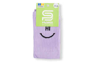 Шкарпетки підл Premier socks Hi-Bye св.бузк р22-24