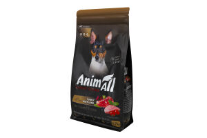 Корм д/дорослих собак малих порід з свіжою індичкою та ягням сухий 700г AnimAll
