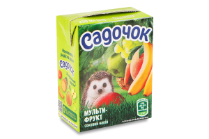 Напій соковий з м'якоттю пастеризований Мультифрукт Садочок т/п 200мл