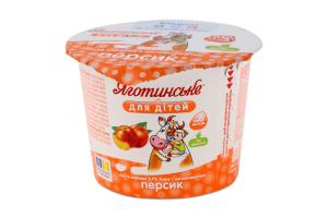Паста творожная 3.9% для детей от 6мес с наполнителем фруктовым Персик Яготинське для дітей ст 90г