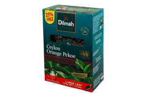 Чай черный цейлонский байховый цельнолистовой Orange pekoe Dilmah в/с к/у 100г