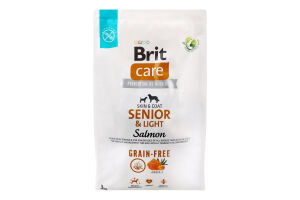 Корм сухий повнораціонний для літніх собак усіх порід беззерновий з лососем та картоплею Care Brit м/у 3кг