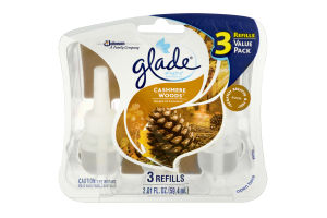 Glade PlugIns Scented Oil Refills Cashmere Woods - 3 CT