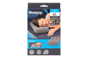 Подушка надувна флокова 42х26х10см №67121N Bestway 1шт