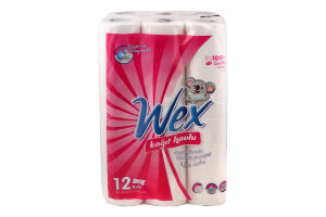 Рушник паперовий Wex 12 рул. 2 шари И153 (Туреччина)