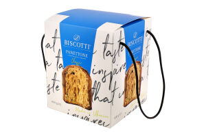 Виріб хлібобулочний здобний з цукром та підсолоджувачем Classic Panettone Biscotti к/у 0.8кг