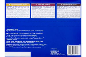 Companion Gourmet Food For Dogs Variety Pack - 12 CT