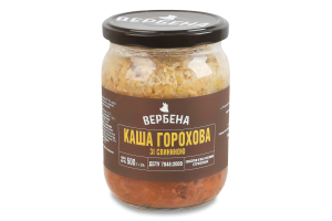 Каша горохова зі свининою стерилізована Вербена с/б 500г