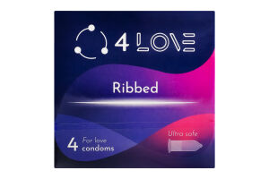 Презервативы из натурального латекса Ребристые 4Love 4шт