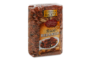 Смесь риса нешлифованного длиннозернистого Red&Wild World's Rice м/у 500г