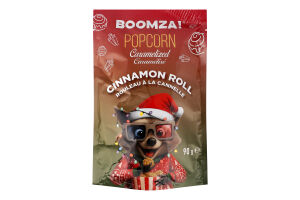 Попкорн з смаком булочки з корицею та заварним кремом карамелізований 90г Boomza!