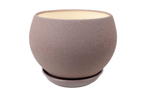 Горщик д/квітів Куля шовк 4,1л капучино 17см Оріана