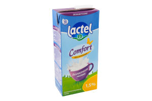 Молоко 1.5% безлактозне ультрапастеризоване Комфорт Lactel т/п 1000г