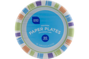 Smart Sense Designer Paper Plates 10.06 IN - 50 CT