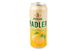 Пиво специальное 480мл 3.5% светлое пастеризованное Лимон и мята Radler Львівське ж/б