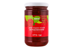 Джем плодово-ягодный пастеризованный Клюквенный Novus с/б 375г