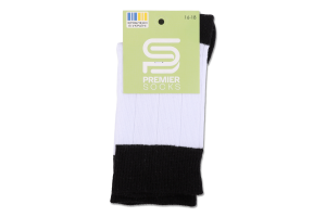 Шкарпетки дит Premier socks білі чорн резин р16-18