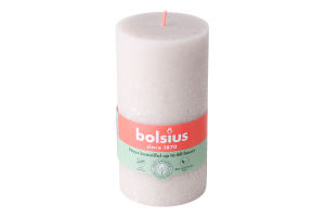 Свеча серая 13х6.8см №103668790321 Bolsius 1шт