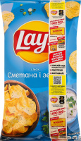 Чипсы картофельные Сметана и зелень Lay's м/у 120г