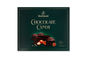 Цукерки шоколадні з начинкою з фундуком Ravissant к/у 145г