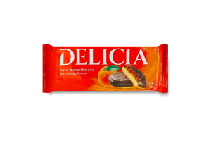 Печенье сдобное сбивное со вкусом апельсина Delicia м/у 135г