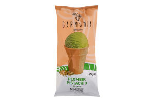 Мороженое 12% пломбир в вафельном стаканчике Фисташка Garmonia м/у 65г