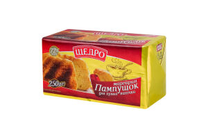 Маргарин 72% столовий Пампушок для пухкої випічки Щедро м/у 250г