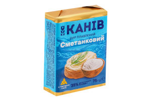 Сир плавлений Сметанковий 35% 75г Канів 1971