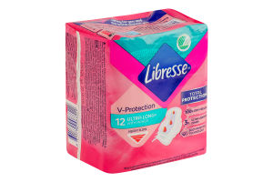 Прокладки гигиенические V-protection Ultra long+ Libresse 12шт