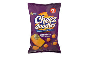 Wise Cheez Doodles Baked Puffed Balls Cheddar Cheese