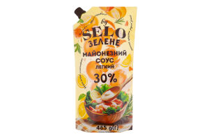 Соус майонезный 30% легкий Selo Зелене д/п 485г