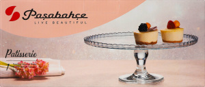 Блюдо Patisserie скло на ніжці d32см h14см Pasabahce