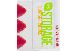 Smart Sense Storage Bags Quart Size - 20 CT