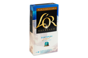 Кофе натуральный жареный молотый в капсулах Santorini Sunset Destinations Espresso L'OR 52г к/у