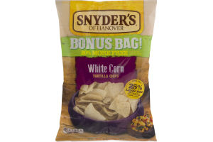 Snyder's of Hanover White Corn Tortilla Chips Bonus Bag