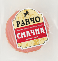 Колбаса вареная из мяса птицы пастеризованная Вкусная Ранчо в/у 0.28кг